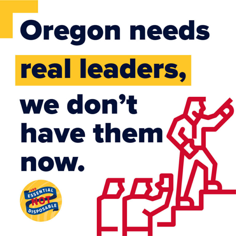Oregon needs real leaders, we don't have them now.